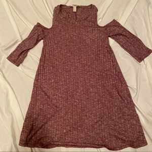 F21 Cold Shoulder Sweater Dress
